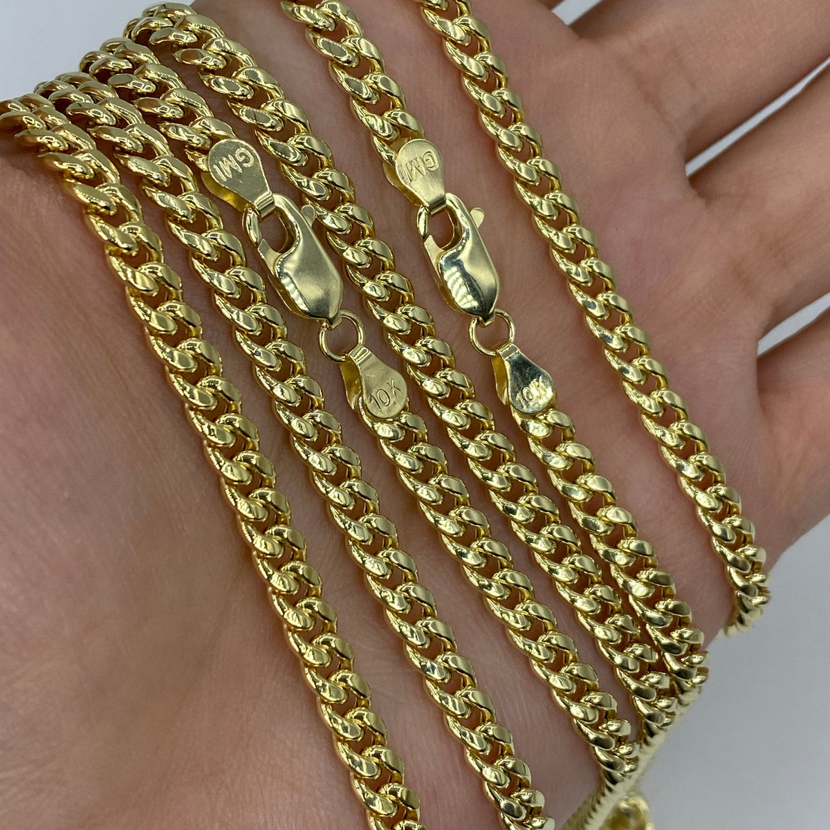 10K 3mm Miami Cuban Link Gold Chain 16–24 in - additional product view 4