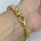 14K Gold 6.3mm Franco Box Cuban Link Bracelet 8.5 in - additional product view 3
