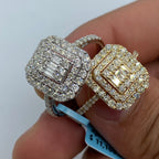 14K Gold Rectangle Diamond Baguette Center Engagement Ring - additional product view 2
