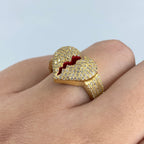 10K Gold Broken Heart Diamond Ring - additional product view 2