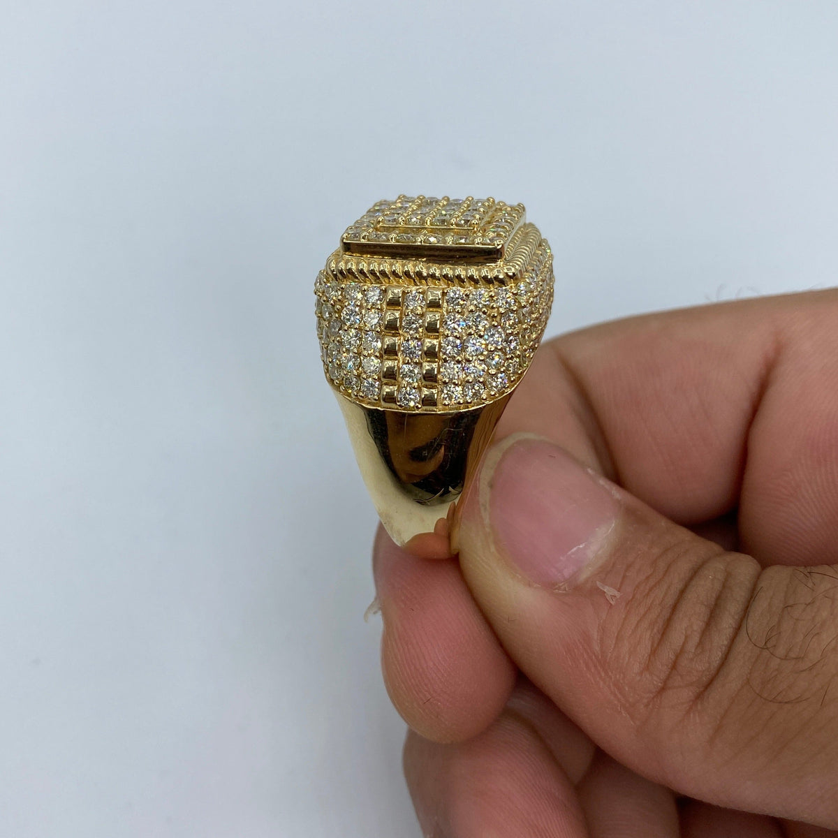 14K Gold Square Jumbo Diamond Ring - additional product view 5