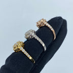 14K Gold Sienna Halo Circle Diamond Engagement Ring - additional product view 6