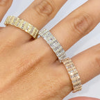 14K Gold 5.5mm Diamond Baguette Ring Band - additional product view 2