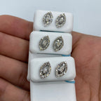 14K Gold Eye Diamond Baguette Earrings - additional product view 2