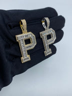 Initial P Baguette Diamond Pendant - additional product view 4