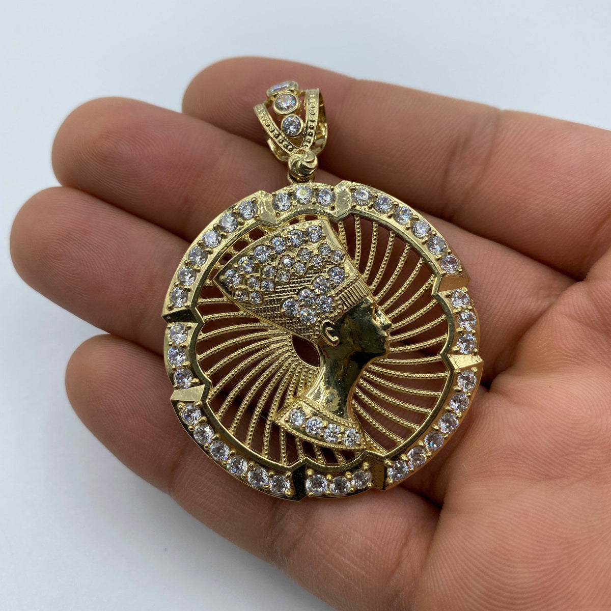 14K Gold Queen Nefertiti Pendant - additional product view 6