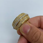 14K Gold Thick Men's Diamond Ring - additional product view 2