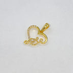 10K Gold Love Heart Diamond Pendant - additional product view 2