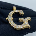 Initial G Old English Diamond Pendant - additional product view 4