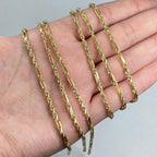 10K Gold 3mm Milano Rope Link Chain 18 in - additional product view 2