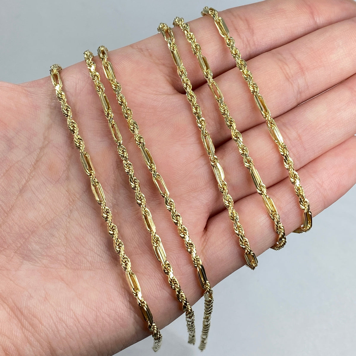 10K Gold 3mm Milano Rope Link Chain 18 in - additional product view 2