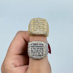 14K Gold Jumbo Stacked Diamond Baguette Ring - additional product view 2