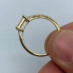 14K Gold Square Diamond Engagement Ring - additional product view 5