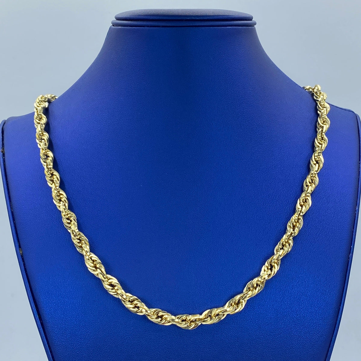 10K Gold 7mm Rope Chain 21 in - additional product view 2