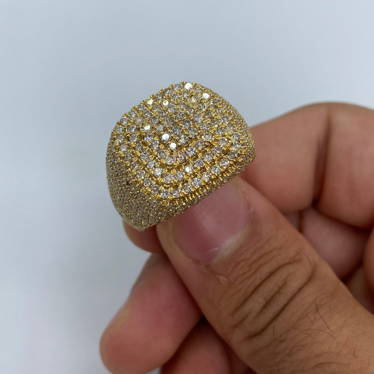 14K Gold Rounded Square Diamond Ring - main product photo