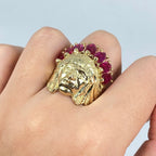10K Gold Indian Head Ring - additional product view 2