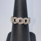 10K Gold Cuban Link Diamond Ring - additional product view 6