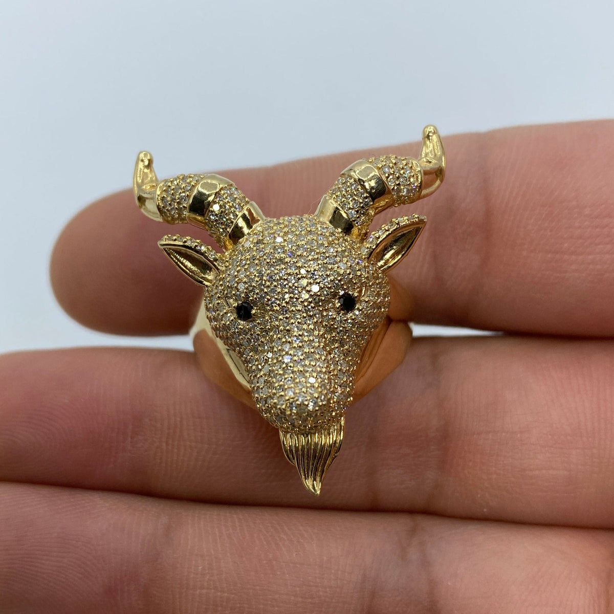 10K Gold GOAT Diamond Ring - additional product view 4