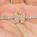 10K Gold Butterfly Tennis Diamond Bracelet - additional product view 3