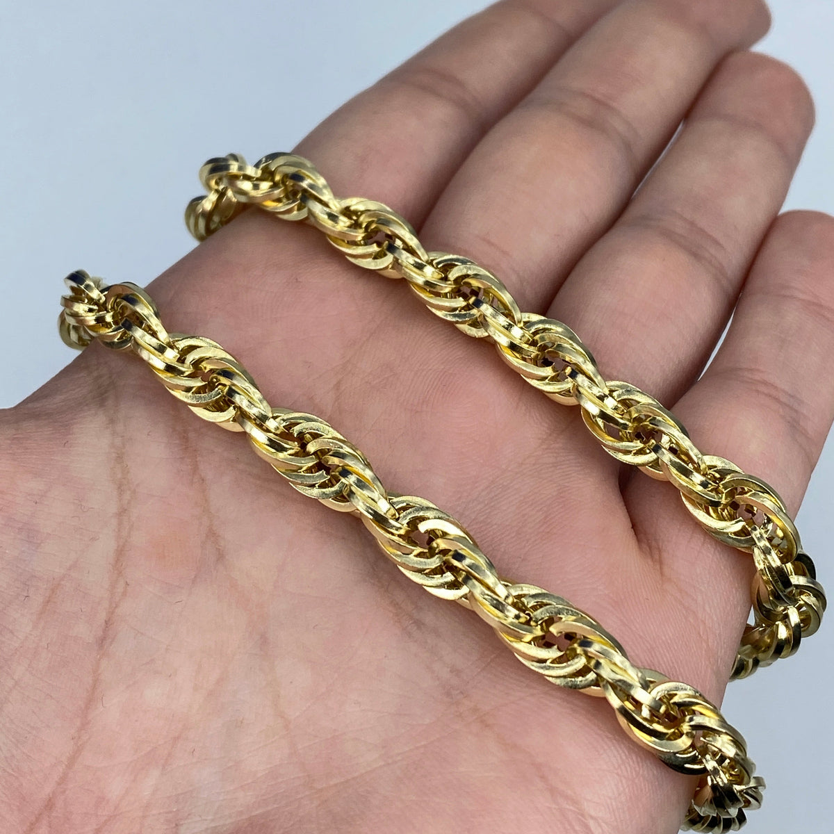 10K Gold 7mm Rope Chain 21 in - additional product view 5