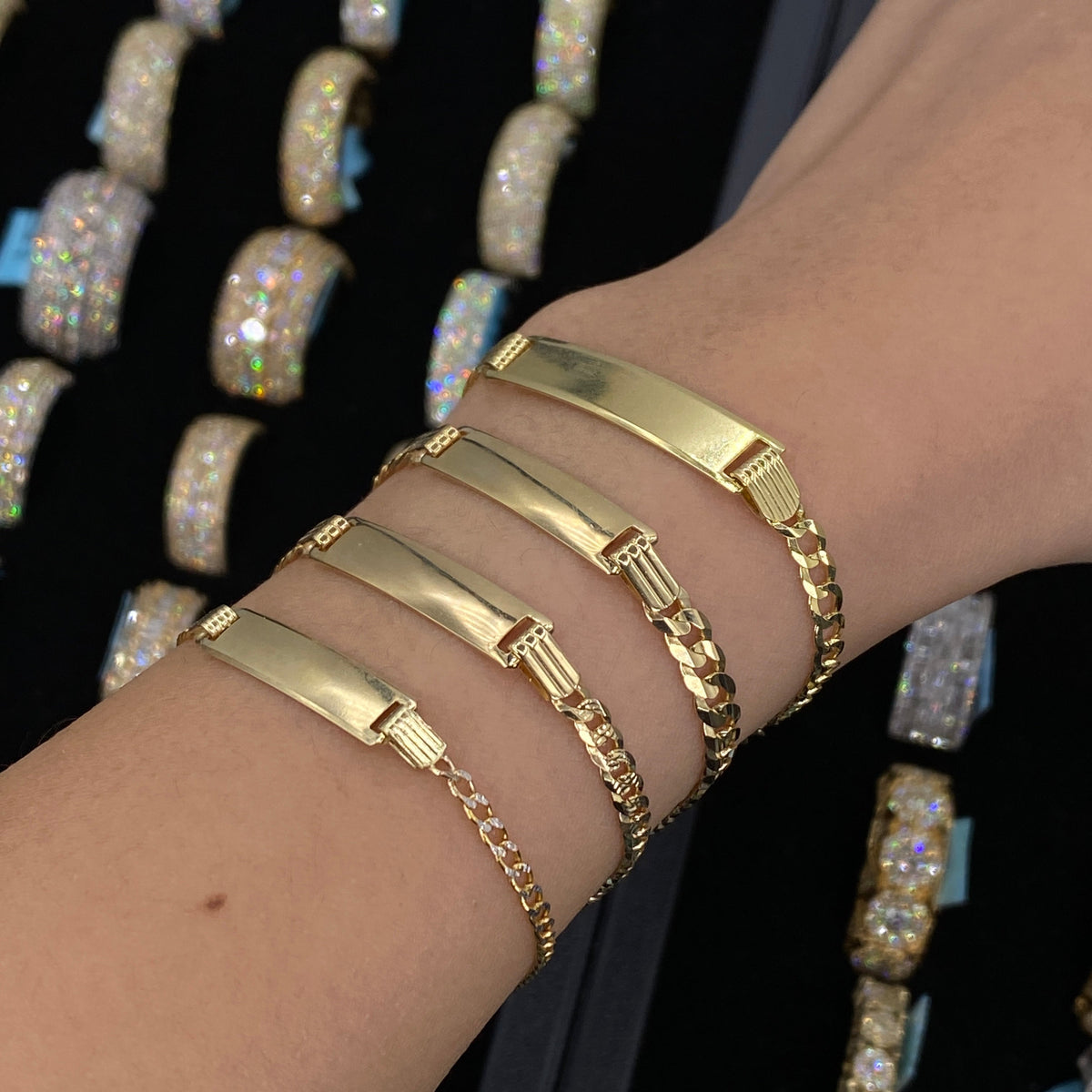 14K Gold Custom Name Plate Baby Bracelet - additional product view 3