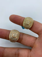 14K Gold Square Layer Diamond Ring - additional product view 2