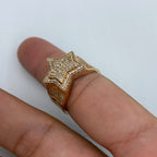 14K Gold Rose Star Diamond Ring - additional product view 5
