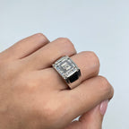14K Gold Diamond Baguette Cut Tower Ring - additional product view 4