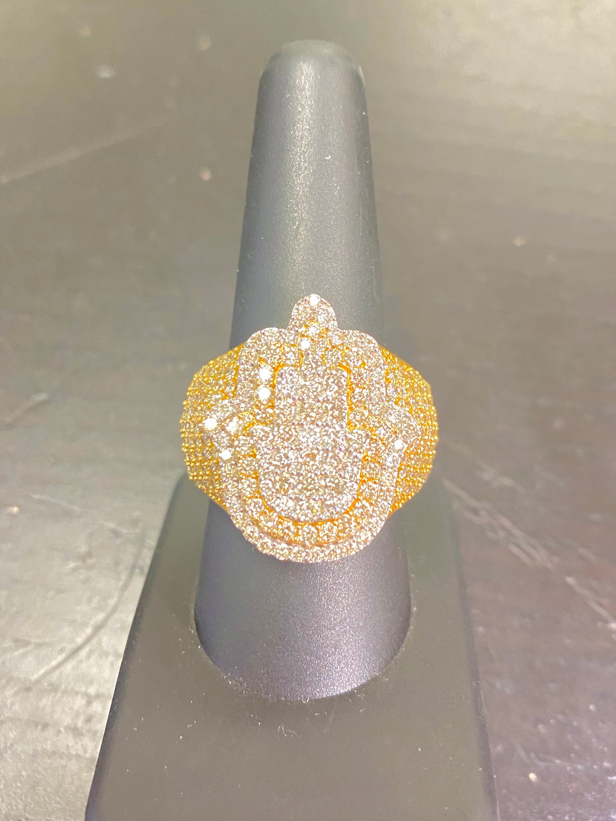 14K Gold Hamsa Diamond Ring - additional product view 2