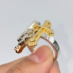 10K Gold Holy Trinity Cross Diamond Ring - additional product view 5