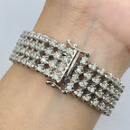 10K Gold Stacked Tennis Diamond Bracelet 8 in - additional product view 5