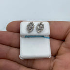14K Gold Eye Diamond Baguette Earrings - additional product view 3