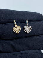 14K Gold Heart Diamond Baguette Gap Pendant - additional product view 2