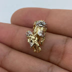 14K Gold Jesus Head Earrings 0.5 in - additional product view 5