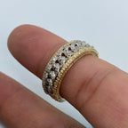 14K Gold 8mm Iced Cuban Core Link Diamond Ring - additional product view 3