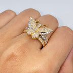 14K Gold Regal Butterfly Diamond Ring - additional product view 7