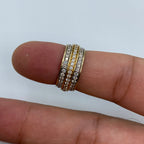 14K Gold Eternity Three Row Diamond Ring - additional product view 4