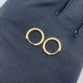 14K Gold Hoop Earrings in yellow gold - close-up product photo