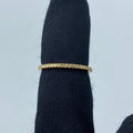 14K Gold Ring Diamond Band in yellow gold - close-up product photo