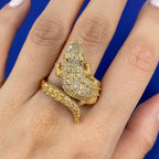 14K Gold Alligator Diamond Ring - additional product view 3