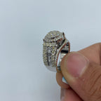 14K Gold Circle Ring with Diamond Baguette Sides - additional product view 6