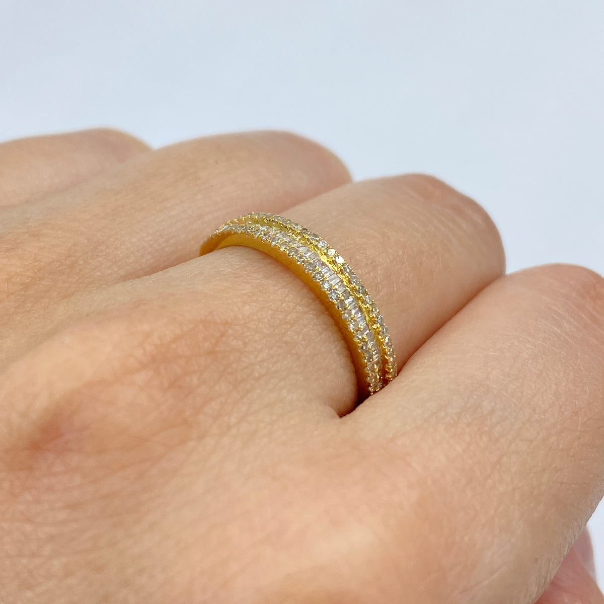 10K Gold Diamond Baguette Band - additional product view 7