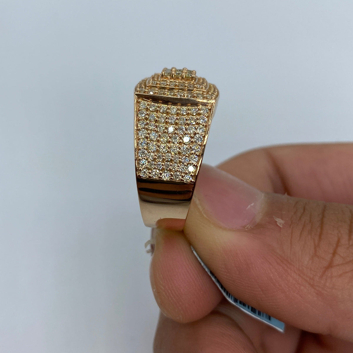 14K Gold Rose Square Diamond Ring - additional product view 5
