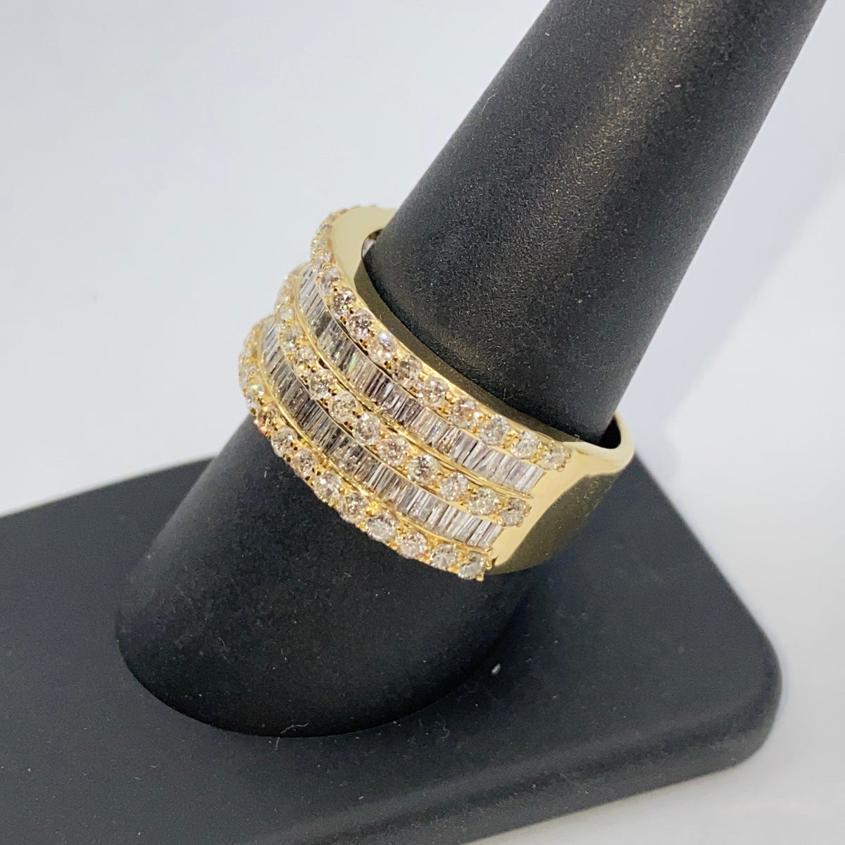 14K Gold 11M Stacked Diamond Baguette Ring - additional product view 7