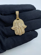 14K Gold Hamsa Diamond Pendant - additional product view 2
