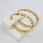 14K Gold Goddess Hoop Diamond Earrings - additional product view 7