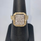 14K Gold Rain Box Halo Diamond Baguette Ring - additional product view 7