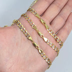 10K Gold 6mm Two-Tone Flat Cuban Link Chain 22–26 in - additional product view 4