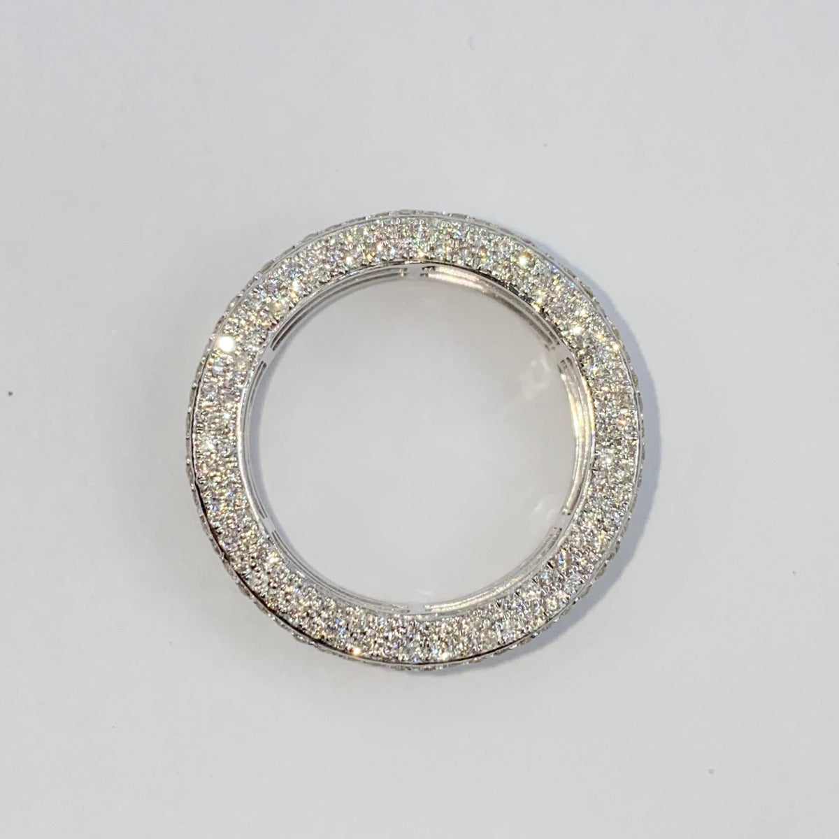 14K Gold 8mm Iced Infinity Diamond Baguette Ring - additional product view 8