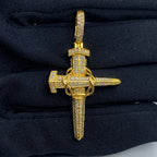 10K Gold Nail Cross Diamond Pendant - additional product view 2